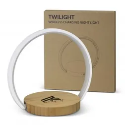 Bamboo Wireless Charging Night Light With Touch Control