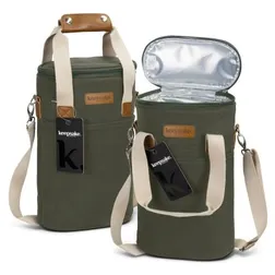 Keepsake Cotton Canvas Insulated Wine Carrier
