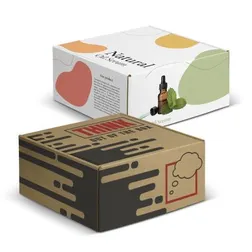 Die Cut Corrugated Gift Box with Self Locking Hinged Lid