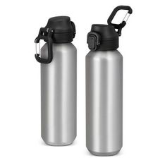 Equinox Recycled Aluminium Water Bottle with Carabiner Clip