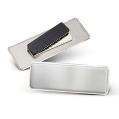 Stainless Steel Name Badge with Magnetic Backing