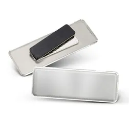 Stainless Steel Name Badge with Magnetic Backing
