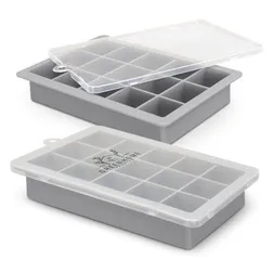 Silicone Ice Cube Tray Stackable with Lid