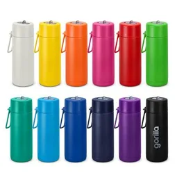 Vacuum Insulated Stainless Steel Bottle with Straw
