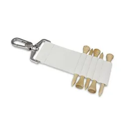 Fairway PU Leather Golf Tee Holder with Bamboo Tees