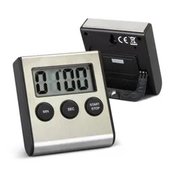 Aluminium Digital Kitchen Timer with Magnetic Back