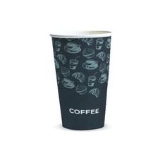 Aqueous 350ml Compostable Single Wall Paper Coffee Cups