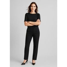 Womens Comfort Wool Stretch Relaxed Pants
