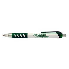 Plastic Ballpoint Pens With Textured Rubber Grip