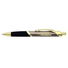 Black Ink Ballpoint Metal Pens with Grip