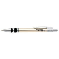 Metal Ballpoint Pens With Comfort Grip Rings