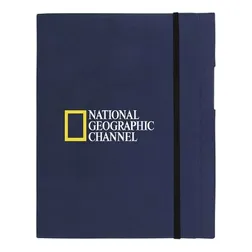 T935 Large Tuck Branded Eco Notebooks With Eco Pen And Elastic Band - 85 Pages
