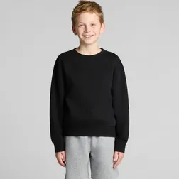 Youth Relax Crew Cotton Recycled Polyester Fleece Sweater