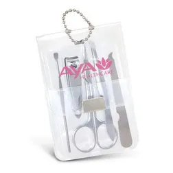Translucent Vinyl Pouch Manicure Tool Set