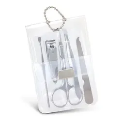 Translucent Vinyl Five Piece Manicure Tool Set
