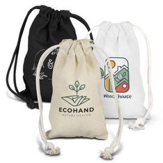 Small Cotton Drawstring Gift Pouch 120gsm