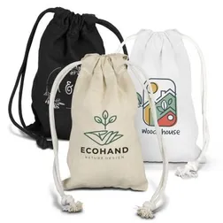 Small Cotton Drawstring Gift Pouch 120gsm