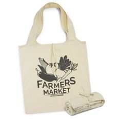 Matakana Foldaway Cotton Tote Bag with Ties