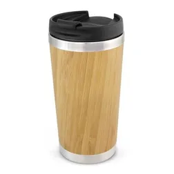 Bamboo Double Wall Stainless Steel Travel Mug 350ml