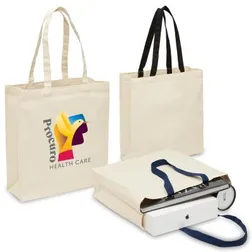 Heavy Duty Cotton Canvas Tote with Wide Gusset