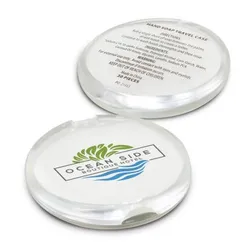 Travel Soap Sheets in Compact Round Hinged Case