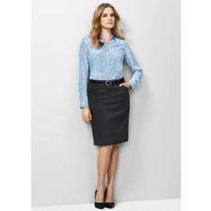 Cool Stretch Bamboo Charcoal Multi Pleat Corporate Skirt