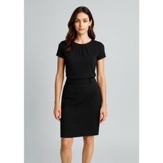 Cool Stretch Bamboo Charcoal Multi Pleat Corporate Skirt