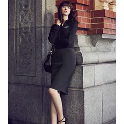 Siena Bandless Stretch Polyester Viscose Pencil Skirt