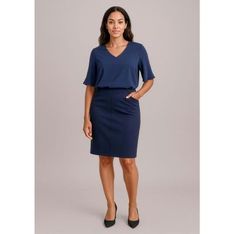 Siena Bandless Stretch Polyester Viscose Pencil Skirt