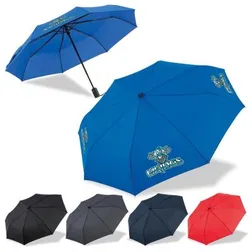 Boutique Compact Auto Open Close Wind Vented Umbrella with SPF Protection