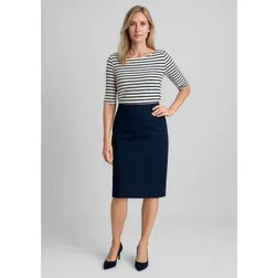 Womens Comfort Wool Stretch Relaxed Fit Lined Professional Skirt