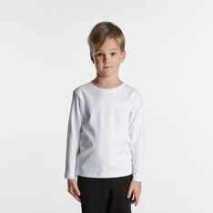 Kids Staple Long Sleeve Combed Cotton Tee