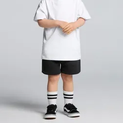 Relaxed Fit Kids Track Shorts Recycled Polyester Cotton Blend
