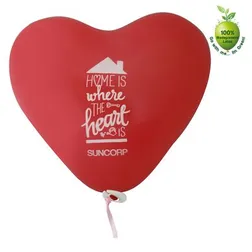Heart Shaped Biodegradable Latex Balloons with Ribbon