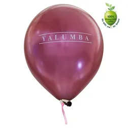 Metallic Latex Celebration Balloons with Ribbon and Clip