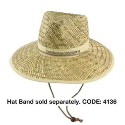 3942A Straw Custom Sun Hats With Toggle