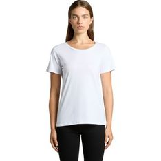 Ladies Combed Cotton Shallow Scoop Tee