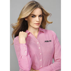 Hudson Womens Cotton Dobby Corporate Long Sleeve Shirt