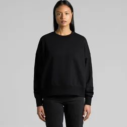 Ladies Heavy Crew Cotton Recycled Polyester Fleece Sweatshirt