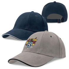 Heavy Brushed Cotton Structured Six Panel Cap with Gunmetal Buckle