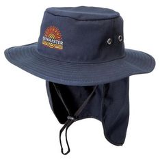 Sunmaster Cotton Twill Sun Hat with Foldaway Neck Flap