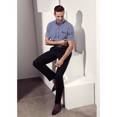 Springfield Executive Fit Yarn Dyed Check Dress Shirt French Navy