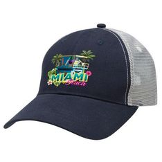 Cotton Twill Nylon Mesh Trucker With Velcro