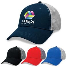 Lo Pro Structured Six Panel Cotton Twill Mesh Trucker Cap