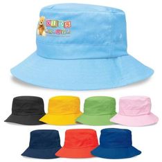 Kids Cotton Twill Bucket Hat with UPF 50 Sun Protection