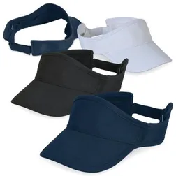 Microfibre Sports Visor with Terry Sweatband and Velcro Fastener