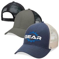 Hemp Blend Structured Trucker Cap with Mesh Panels