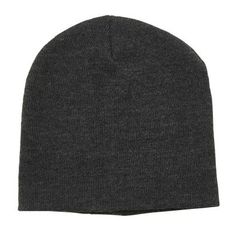 Heathered Acrylic Blend Skull Beanie with Embroidery