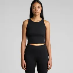 Recycled Nylon Elastane Athletic Crop Tank Ladies