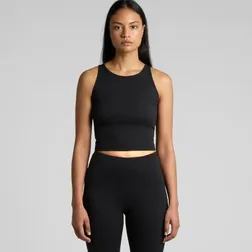 Recycled Nylon Elastane Athletic Crop Tank Ladies